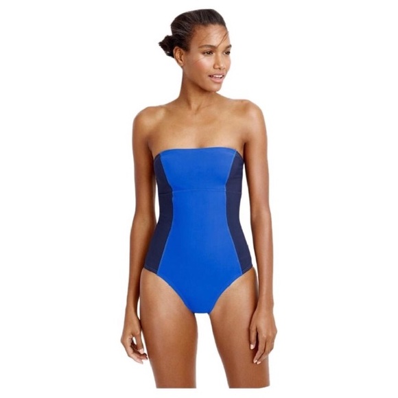 j crew strapless bathing suit